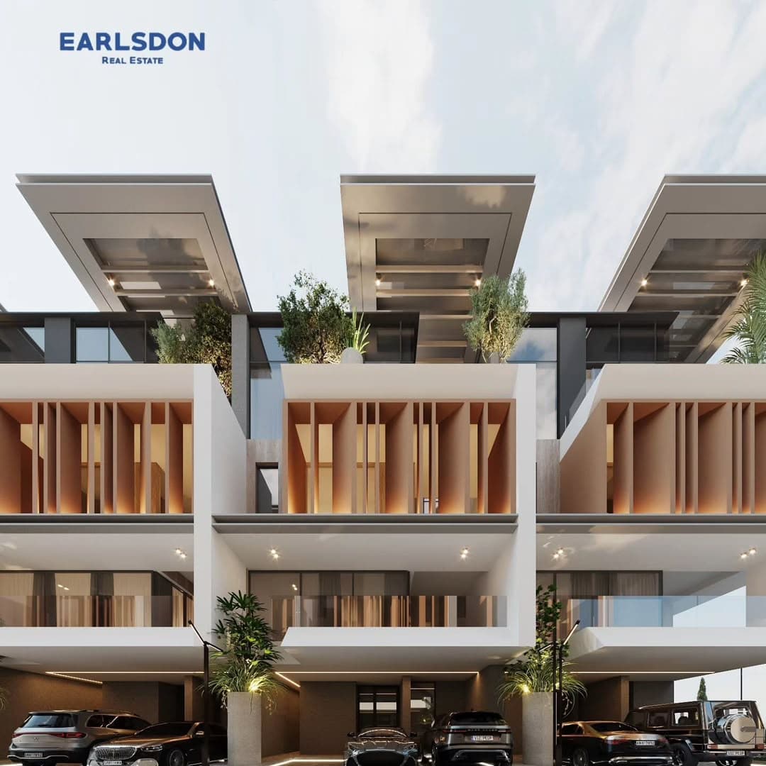 Earlsdon development: modern terraced homes with timber screens and roof terraces
